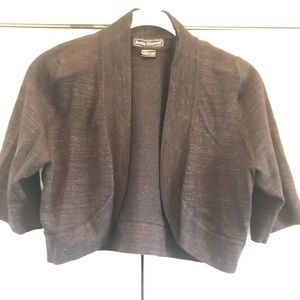 Jessica Howard black with silver threads cropped cardigan
